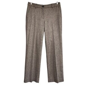 Talbots‎ Windsor Herringbone Dress Pants Womens 4 Brown Career Wool Blend Italy